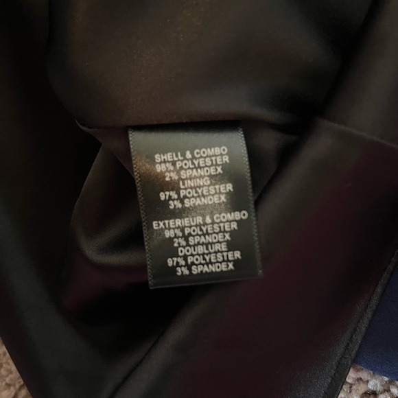 MILLY Stella black and blue bow tie waist dress - Picture 10 of 11